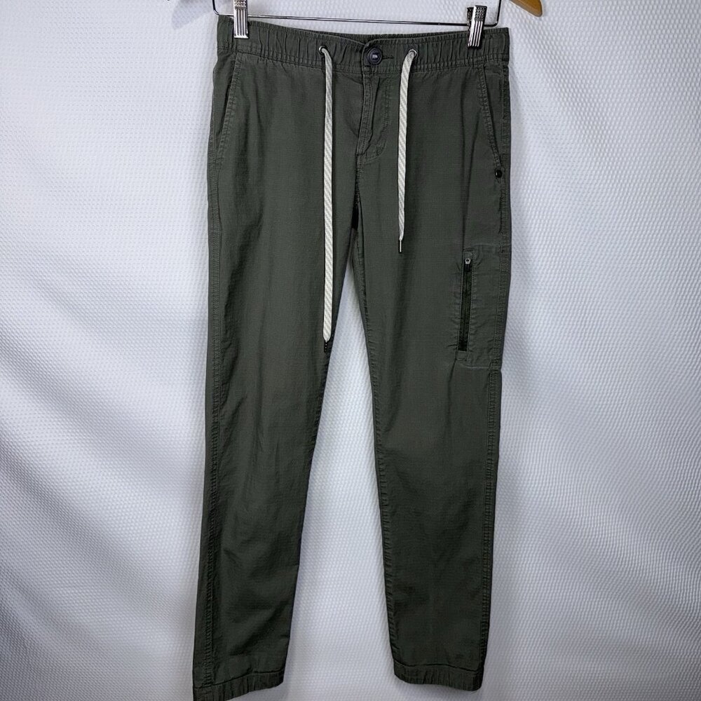 Vuori Ripstop Pant VW401 Women's XS Army Green Hiking Casual Elastic-Waist